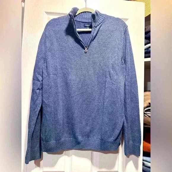 Croft & Barrow Blue Half-Zip Sweater, Size XL, Cozy Knit, Classic Winter Style - Picture 1 of 5